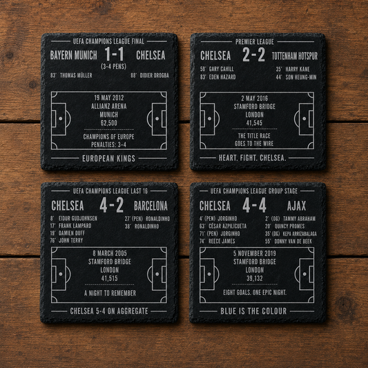 Chelsea Iconic Matches Slate Coaster Set