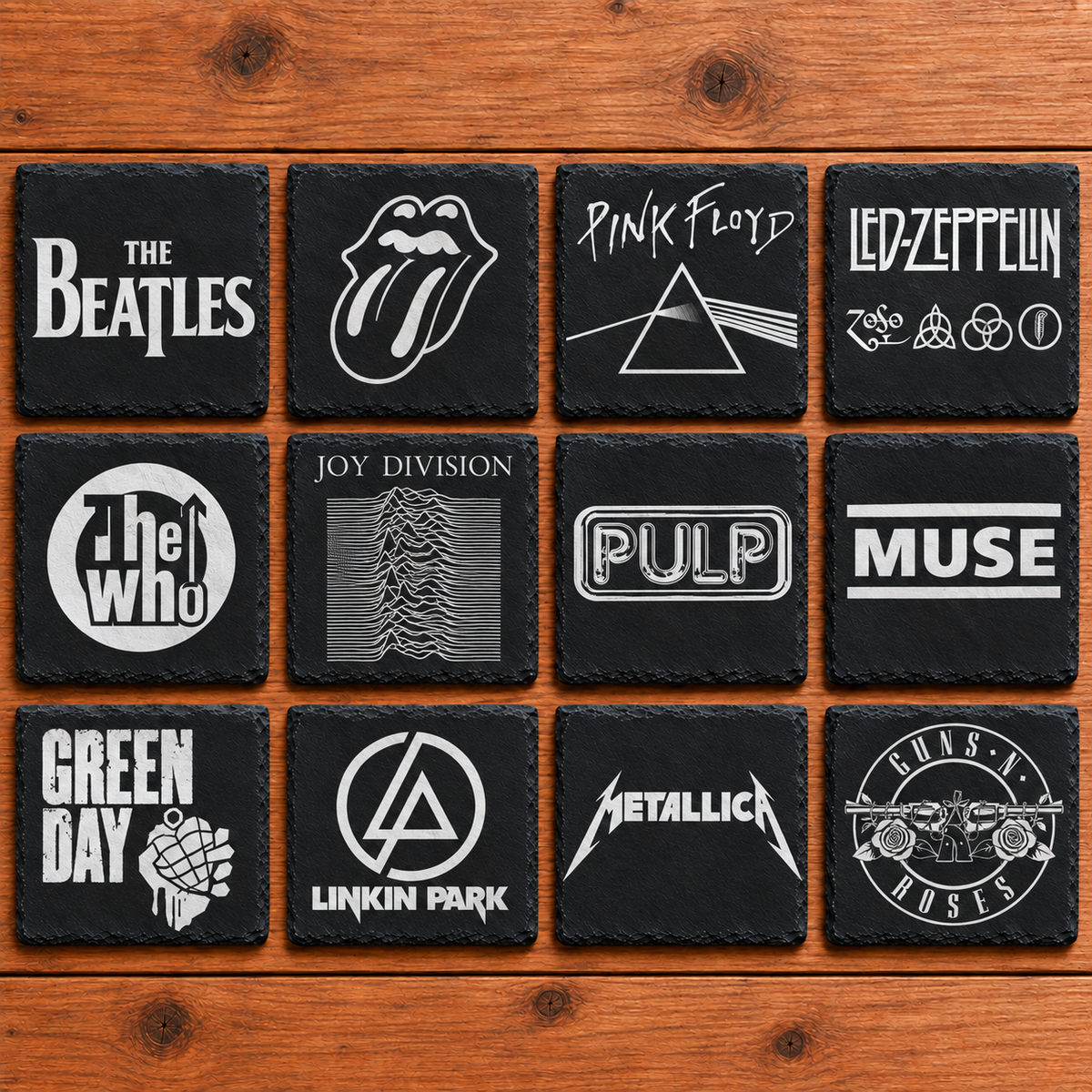 Rock Band Coasters | Beatles, Oasis & Music Coaster Sets