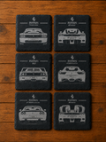 Set of six Ferrari coasters