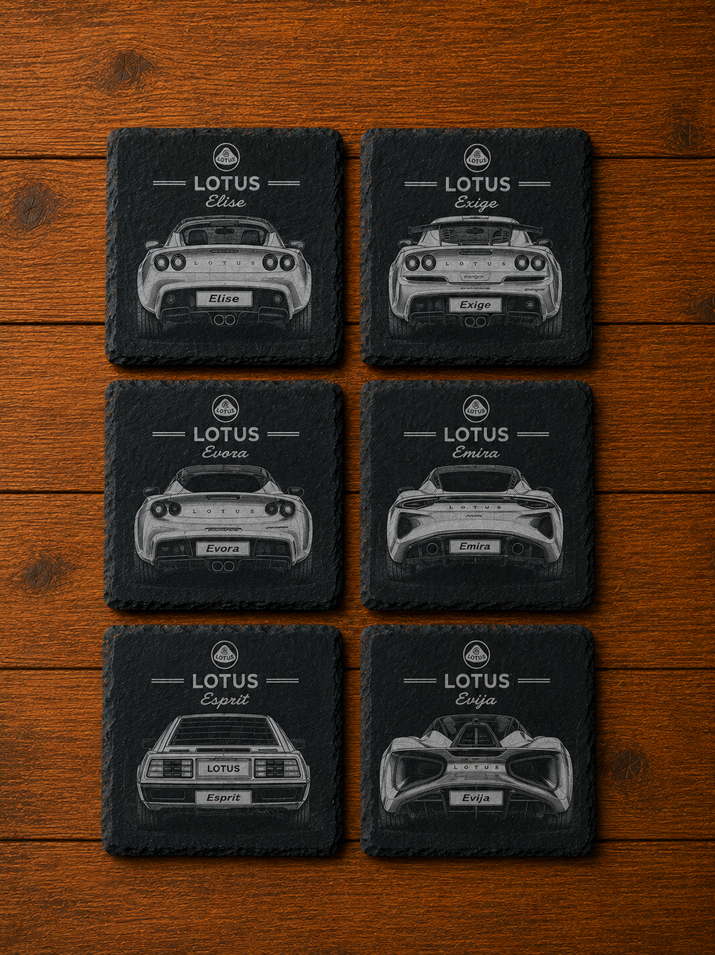 Lotus Slate Coaster Set of 6