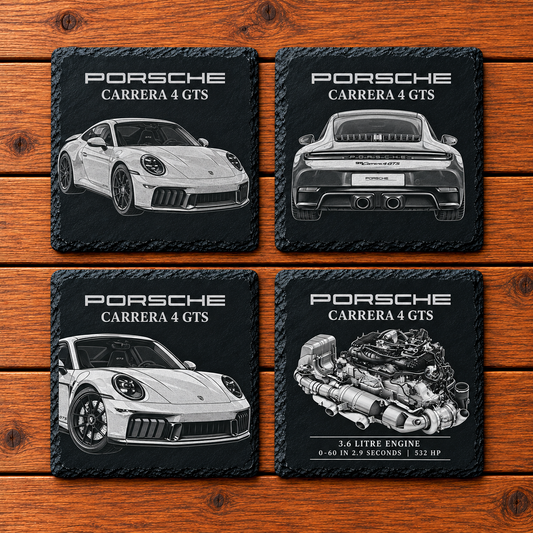 Porsche Coasters | 911 Carrera 4 GTS Coaster Set