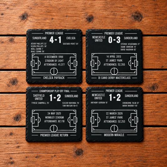 Sunderland Coaster Set of 4 | Football Fan Christmas Gift | The Black Cats