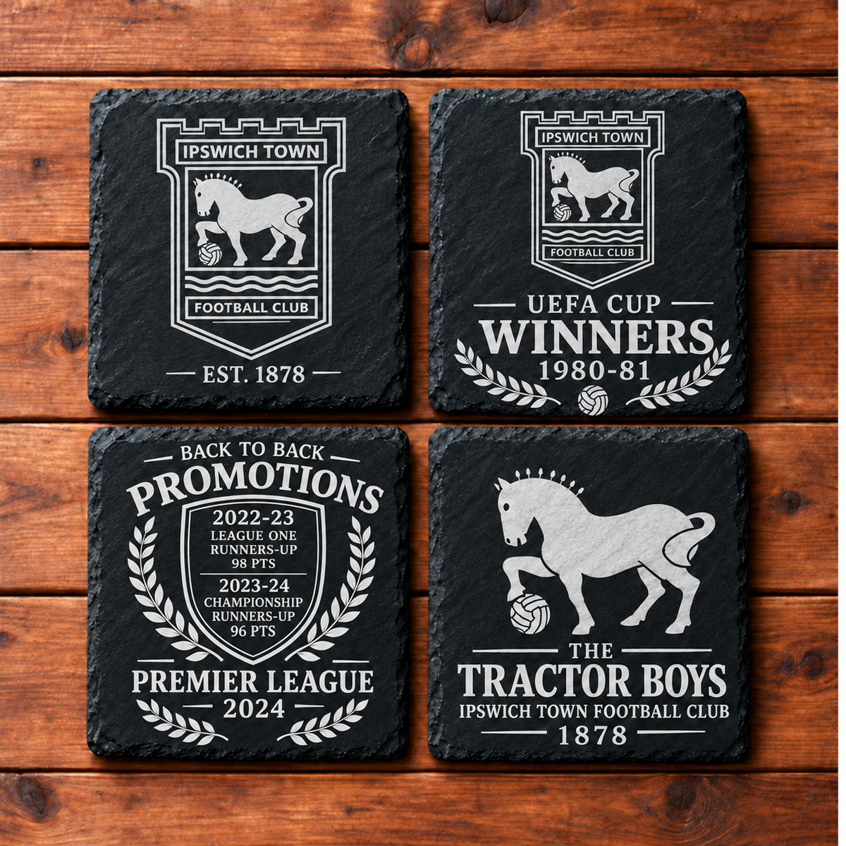 Ipswich Town FC Coaster Set 2 | Football Fan Christmas Gift
