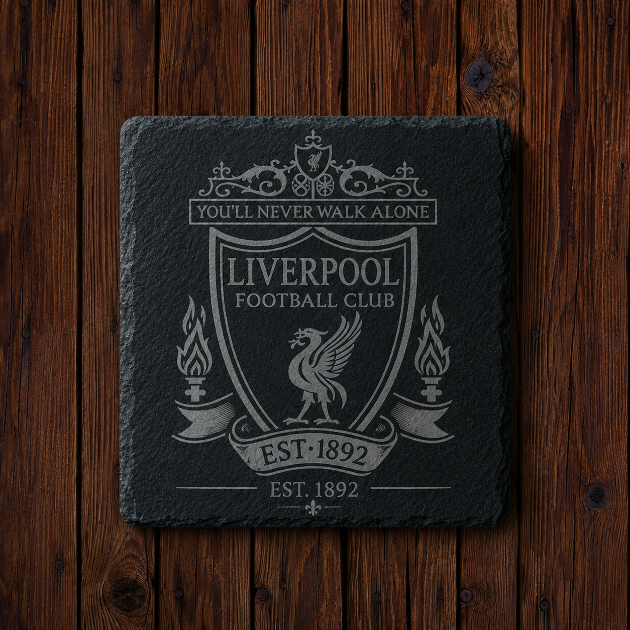 Liverpool FC Engraved Slate Coaster