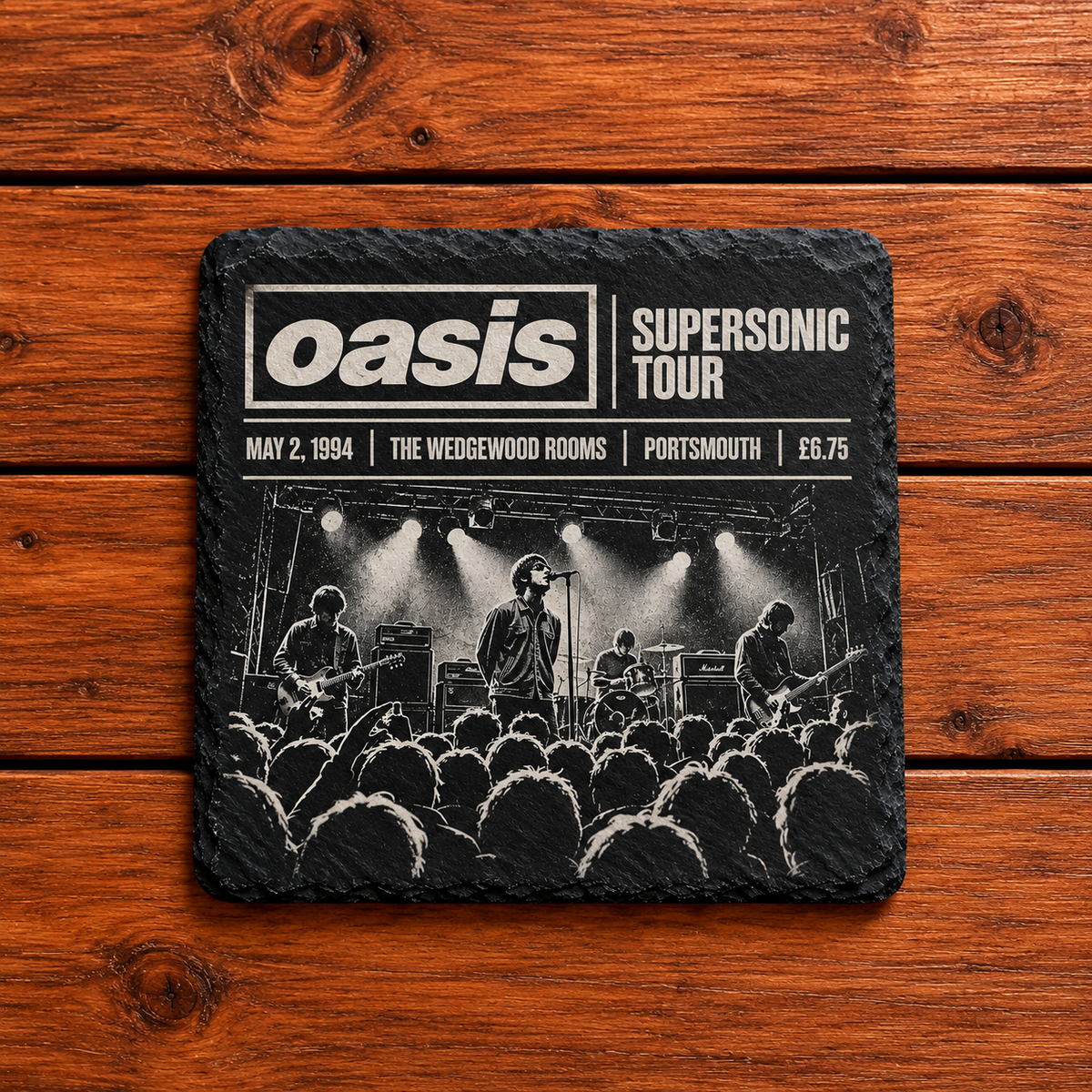 Oasis Coaster | Music Gift | Portsmouth live