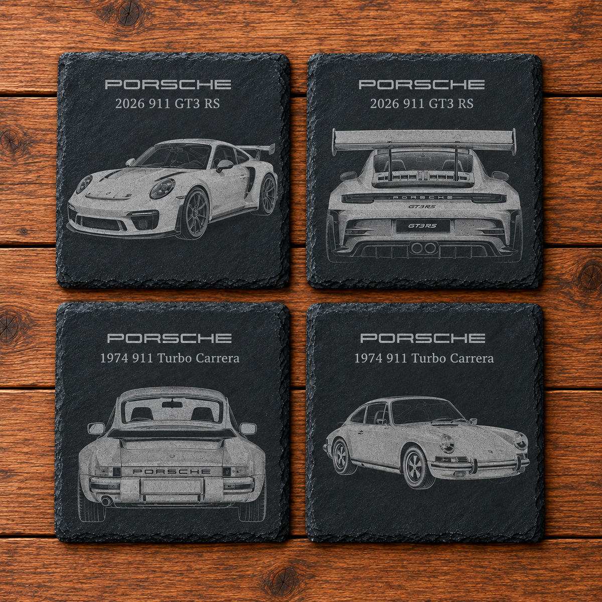 Porsche Slate Coaster Set of 4
