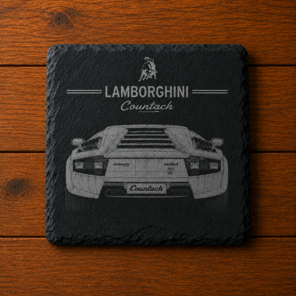Lamborghini Countach Slate Coaster